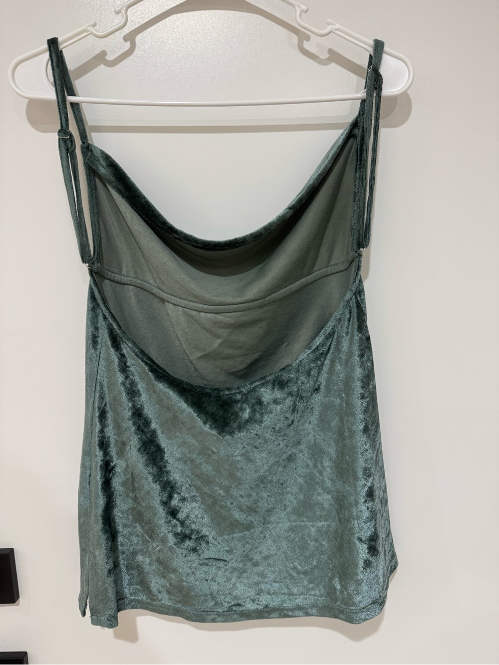 Free People All Night Velvet Camisole Green Size S - Picture 3 of 5